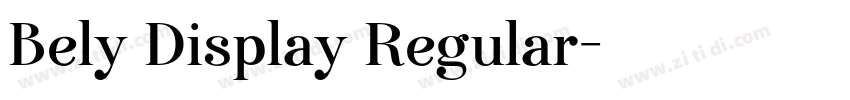 Bely Display Regular字体转换